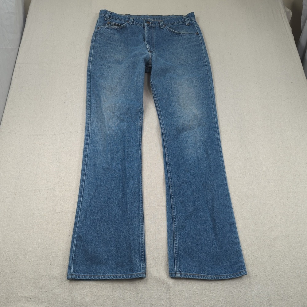 Vintage Levis Jeans Mens 36x34 Blue 517 Orange Tab Boot Cut Made in USA
